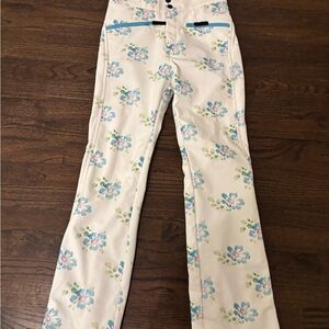 LoveShackFancy Floral Cream Pants